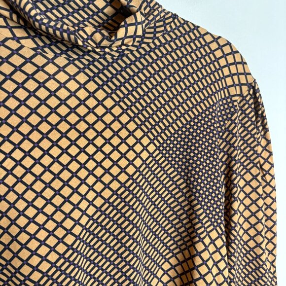 Marc Cain stretchy patterned abstract mock neck top - Picture 5 of 5